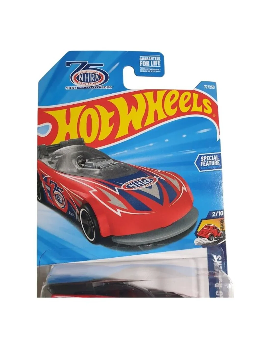Hot Wheels NHRA 75th Anniversary Drag Racers Supercharged Diecast Car Red Gift